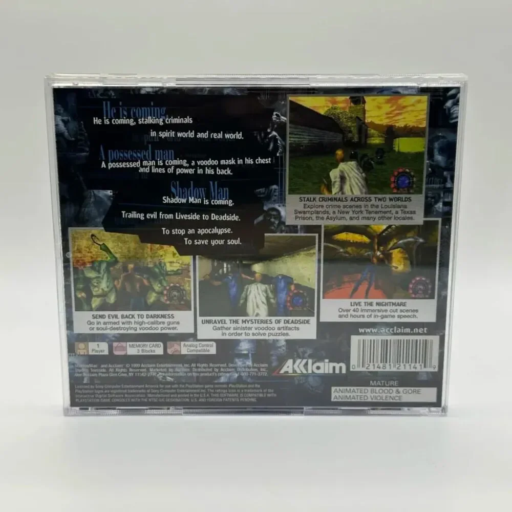 Shadow Man (Sony PlayStation 1 PS1, 1999) - Complete w/ Map